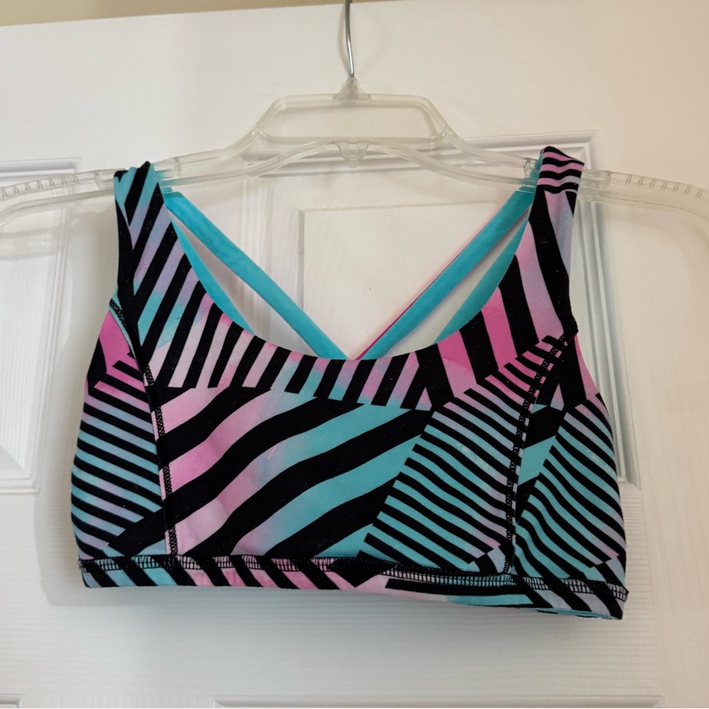 Ivivva Aqua and Pink Sports Bra